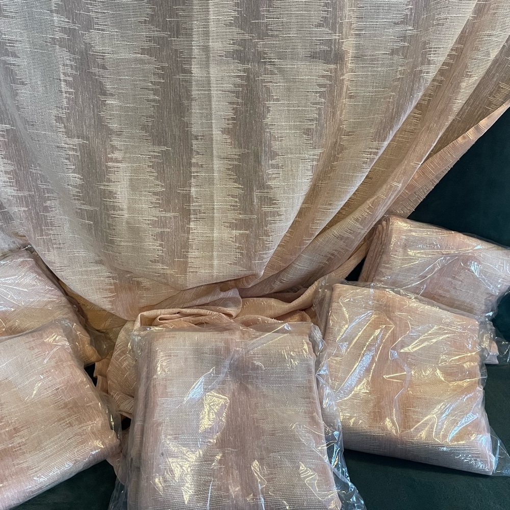3 pair of Blush/pink curtains 95x54